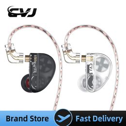 CVJ Konoka In-Ear Earphone With 3D Hifi Triple Hybrid 1DD 1BA 1Vibration Driver Wired DJ Monitors Tuning Switch Headset 240411