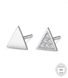 Stud Earrings Triangle Gold CZ Pave Earring Style Fashion Good Trendy Jewerly For Women Girl 2022 Gift In 925 Sterling Silver8352904