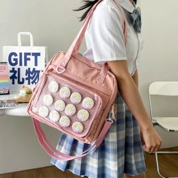 Bags Preppy Style School JK Bag Girls Nylon Handbags Large Capacity Transparent Shoulder Bag Women Itabag New Anime Itabag For Dolls