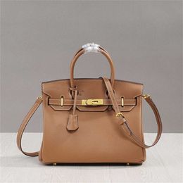 Tote bag genuine leather Fashion Trend New Style Bag Genuine Leather Bag Original Cross Pattern Womens Bag Cowhide Handheld