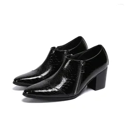 Dress Shoes Winter Formal Business Men'S Black Wedding Pointed Toe High Quality Genuine Leather Office Big Size 47