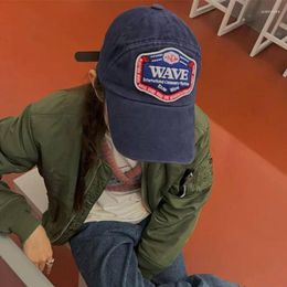 Ball Caps American Retro College Style Contrasting Color Embroidered Baseball Hat Men And Women Soft Top Washed Cotton Casual Sports Cap