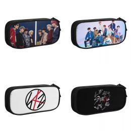 Cases Kpop Stray Kids Pencil Pen Case Stationery Bag Pouch Holder Box Organiser for Teens Girls Adults Student