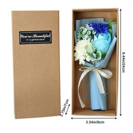 Decorative Flowers Soap Rose Bouquet Artificial With Pack Bag Hand Holding Flower For Friends Wedding Home Decorations Party Guests Gifts