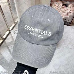 Luxury Baseball Cap ESS Peaked Cap Designer Hat Three-Dimensional Printing Solid Colour Canvas Cowboy Hat Trucker Fear God Hat Essentialsweatshirts 462