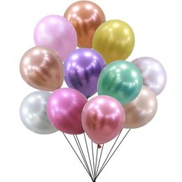 Украшение 100шт 10 дюймов латексная вечеринка Золотой шарик Свадьба сплошной цвет с днем рождения.
