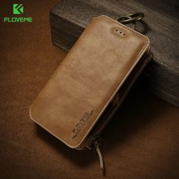 Wallets Floveme Retro Wallet Phone Case for Iphone 11 Pro Max Xr Max Leather Handbag Cover for Iphone 11 Pro 11 Funda Coque Capa