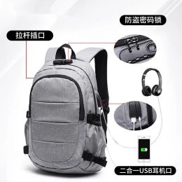 Bags Large Capacity Backpack Men Laptop Backpacks Oxford Student BackpackSolid High Anti Theft School Bags For Teen College Boy Gril