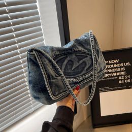 Bags Brand Designer Denim Women's Shoulder Bag Casual Crossbody Bag Flap Jeans Vintage Handbag