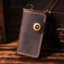 Wallets Luxury Handmade Key holder men Genuine Leather key holder Leather key wallet keychain housekeeper women smart key case organizer