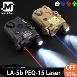 Scopes Wadsn PEQ 15 Red Blue Green Dot Laser Tactical Strobe White LED Flashlight Hunting Weapon Scout Light NO IR Fit 20MM Rail