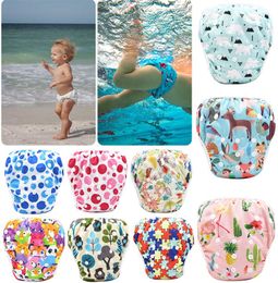 03Y Baby Leakproof Swim Diaper Adjustable Pool Pant Cloth Diaper Baby Reusable And Washable Pool Diaper 40 Color M051A2413245