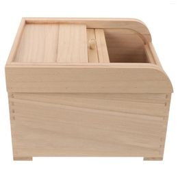 Storage Bottles Solid Wood Rice Box Cereal Container Large High Capacity Bucket With Wooden Food Containers Lids