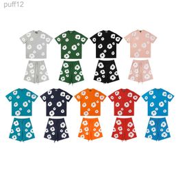 Designer Men T-shirts Cottons Tears Shorts Tees Top Floral Loose Casual Shirt Luxurys Clothing Street Tracksuit Shortship Hop Top Sleeve S-xl EMY6