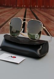 Sunglasses Pilot Men Vintage Retro Aviation Sun Glasses American Optical Eyewear Original Box Case Gafas De Sol HombreSunglasses2691649