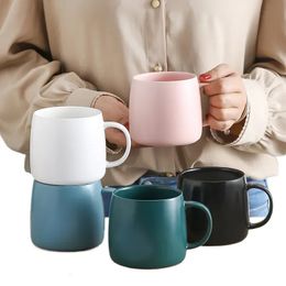 Nordic Glaze Ceramic Coffee Mug Milk Tea Breakfast Cup Lovers 240418