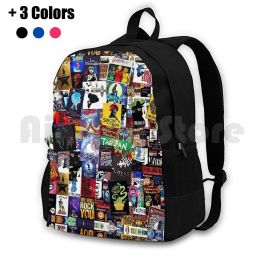 Backpacks Musicals Collage Iv Outdoor Hiking Backpack Waterproof Camping Travel Musicals Music Theatre Broadway Westend London New York