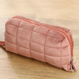 Cosmetic Bags Pillow Shape Pencil Case Multifunction Quilted Creative Box Large Capacity Makeup Organiser Bag Cotton Storage