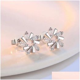 Stud Earrings Caoshi Dainty Lady Daily Wearable With Dazzling Crystal Elegant Female Accessories Fancy Gift Jewellery For Women Drop Del Dhuzt