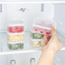 Storage Bottles Refrigerator Box Sub-grid Small Fresh-keeping Food Grain Rice Sub-packing