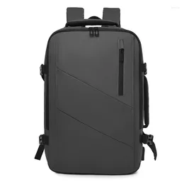 Backpack Large-capacity Business Travel 15.6 Men Backpacks USB Charging Laptop Bagpack Waterproof Back Pack XA384Q