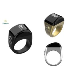 Muslim Gift Smart Tasbeeh Azan Sunrise Alarm Clock Smart Ring Plastic Zikr Ring Tasbih Counter 240408