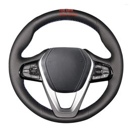 Steering Wheel Covers Black Genuine Leather Car Cover For G20 G21 F40 F44 G22 G23 G26 G30 G31 G32 G11 G12 X3 X4 Accessories