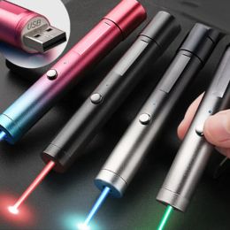 Scopes Colourful Green Laser Pointer USB powerful laserpointer High Power Builtin battery Red Dot Laser Pen Single Point For hunting