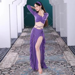 Stage Wear Belly Dance Long Skirt Set Practise Clothes Luxury Performance Carnaval Costumes Sexy Modern Suit Woman