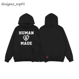 Human Made Fashion Brand Designer Mens Hoodies Pullover Sweatshirts Loose Long Sleeved Bear Duck Cute Animal Letter Print Mens Womens Cotton Hooded Oversized 7837