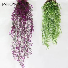 Decorative Flowers JAROWN Artificial Plastic Plants Decor Fake Vine For Home Garden Decorations Room Office Wall Hanging Rattan