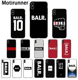 Motirunner Street brand BALR Logo TPU Soft Silicone Phone Case Cover For Iphone 11 pro XS MAX 8 7 6 6S Plus X 5 5S SE XR cover7793993