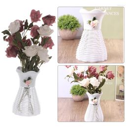 Vases 1pc Plastic Rattan Vase Home Decor Basket Flowers Pot Wedding Table Flower For