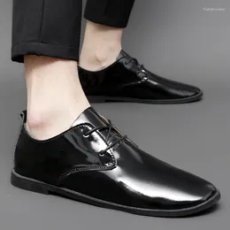 Walking Shoes Men Quality Cowhide Leather British Business Extra Soft Man Split Dress