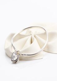 100 2021 Fashion 925 Sterling Silver bracelet Bangle with LOGO Engraved for 010 European Charms and Lovers DIY Jewelry Making Pen8365543
