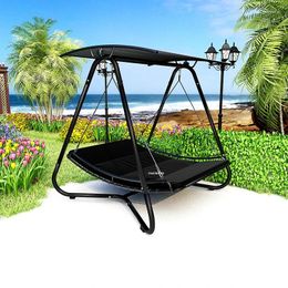 Camp Furniture Leisure Iron Art Outdoor Swings Courtyard Garden Hammock Nordic Patio Swing Modern Household Balcony Lazy Bed