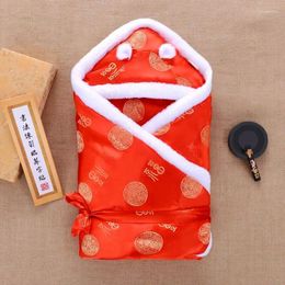 Blankets Infant Blanket Outdoor Thicken Warm Born Baby Products & Swaddling Wrap Sleep Sack Full Moon Gifts
