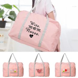 Bags Foldable Travel Handbags Duffle Bag Women Gadgets Organizer Clothes Printed Traveler Accessories Holiday Nurse Tote Luggage Bags