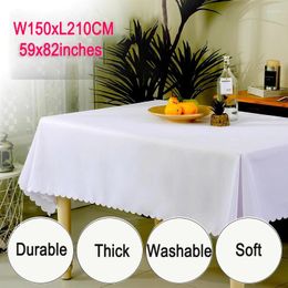 Table Cloth White Rectangle Polyester Tablecloth Overlay Wedding Christmas Baby Shower Birthday Events Banquet Decor