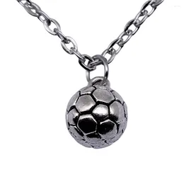 Pendant Necklaces 1pcs 3D Soccer Ball Woman Choker Diy Accessories Jewellery Making Supplies Chain Length 43 5cm