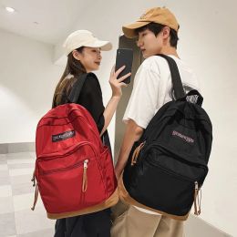 Backpacks Vintage Woman Backpack Man Large Capacity Waterproof Nylon Travel Bag Preppy Schoolbag for Teenage Boy Girl College Student Bags