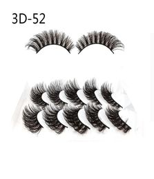 Europe and the United States 3D473D55 EYELASHES OF 5 Pairs 3D Fake Eyelashes Long Thick Natural False Eye Lashes Set Mink eyelash3741254