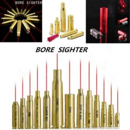 Scopes Calibration Red Dot Laser Brass Boresight CAL Cartridge Bore Sighter for Scope Hunting