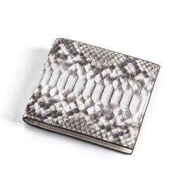 Wallets 2022 New Luxury Python Skin Women's Purse Short Multi Card Slots Men Wallet Snakeskin Fashon Bag Genuine Leather Lady Purse 45