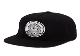 Snapback Hats Triangle Eye Illuminati Snapback Hats Round Label Fashion Men Women Adjustable Baseball Cap Men Snapbacks Hip Hop Ha6362973