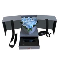 Paper packaging box wedding flower heart gift light contro display 7 inch video hd screen gift box lcd245S7288511