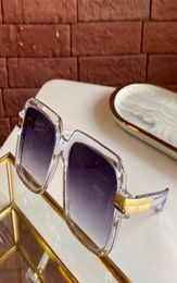 Vintage Legends 667 Square Sunglasses Crystal Grey Gradient Lens Sonnenbrille gafas de sol de Fashion Men Sunglasses with Box9178259