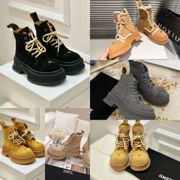 Designer Boots popular Trendy Women Short Booties Ankle Boot Luxury Soles Womens Party Thick Heel size 35-40 Chunky hiking SMFK GAI