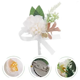 Decorative Flowers 2 Pcs Wrist Flower Wedding Suit Decoration Boutonniere Artificial For Men Ornament Couple Mori Department Bride Dress