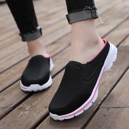 Casual Shoes Mesh Breathable Women'S Slippers 2024 Summer Couple Large Size Street Men Women Light Comfortable Flat